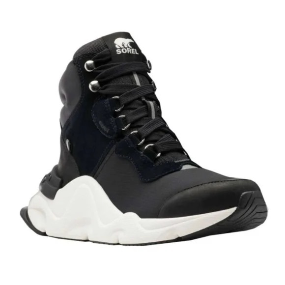 SOREL Kinetic Conquest Waterproof Black High Top Sneaker Boots - Winter Size 6 - Picture 9 of 10